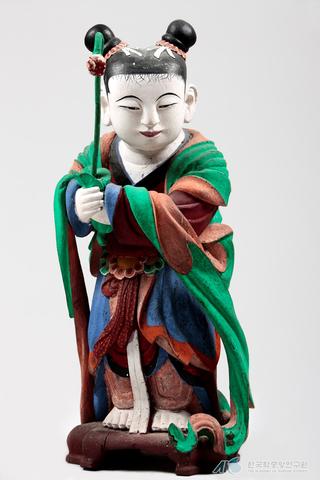 평창 상원사 문수전 목조동자상2 썸네일